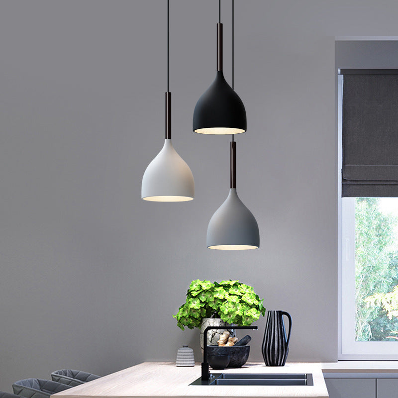 Nordic Restaurant Chandelier Three-head Modern Minimalist