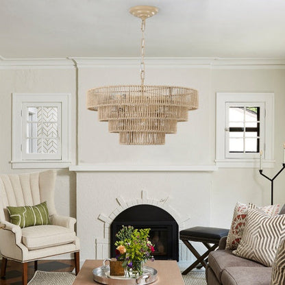 Bohemian Woven Chandelier -Unavailable Platform- Temu
